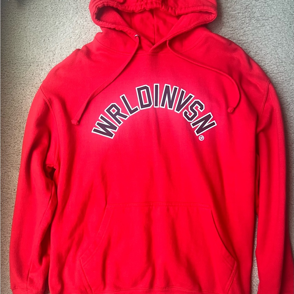 Red WRLDINVSN Hoodie